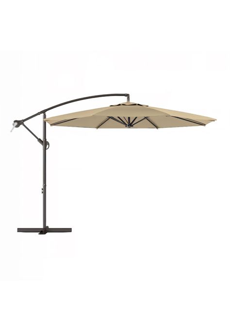 Quitasol sombrilla lateral terraza 3x3 beige Vincenzi-0