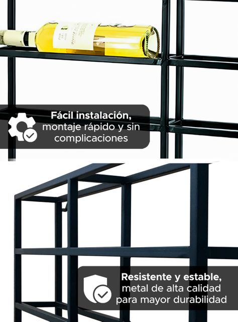 Soporte Para Botellas Vino Hierro Alta Calidad Y Resistencia-3