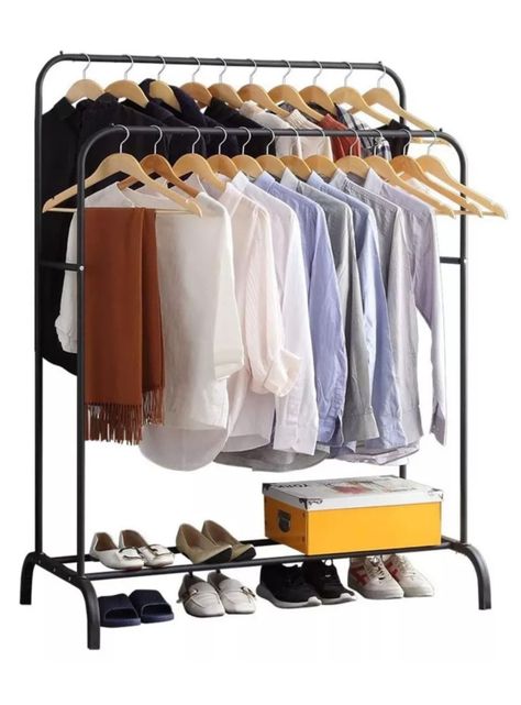 Perchero De Ropa Organizador Zapatos Tendedero Doble-0