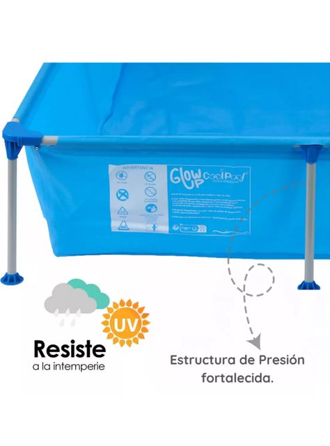 Piscina Estructural 2612 Litros Glowup 260X160X65 CM-2