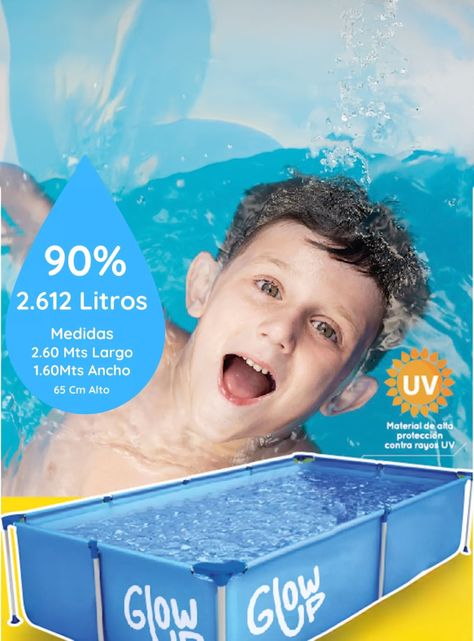 Piscina Estructural 2612 Litros Glowup 260X160X65 CM-6