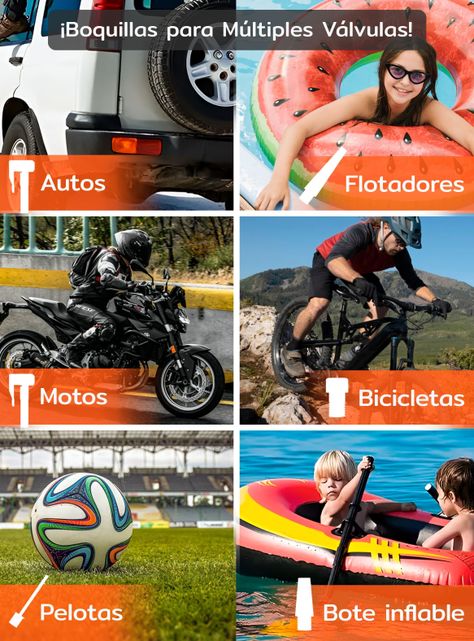 Compresor de aire portátil a batería inflador neumáticos-5