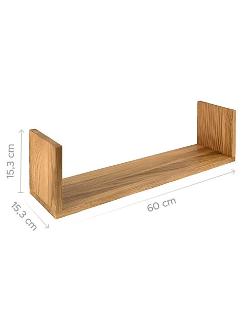 Soporte Y Repisa De Madera Grande Con Fijación Invisible-1