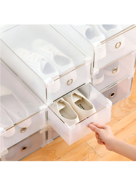 Pack De 10 Cajas Organizadoras De Zapatos Apilables-4