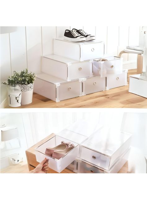 Pack De 10 Cajas Organizadoras De Zapatos Apilables-6