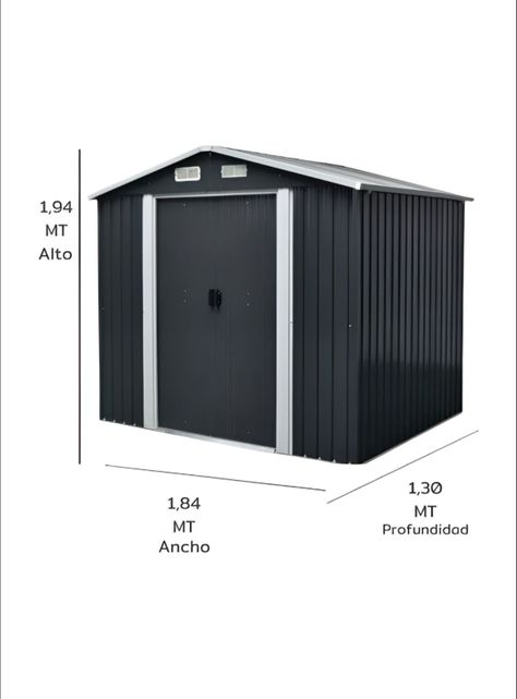 Bodega Prefabricada Jardín XXL 194x130x184-1
