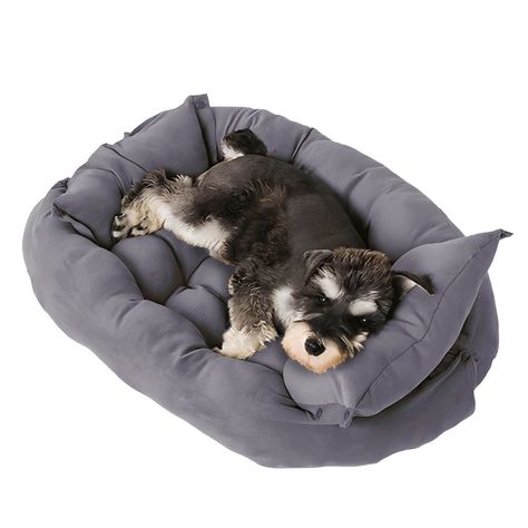 Cama para mascotas perro y gatos 68x50x40 Gris-0