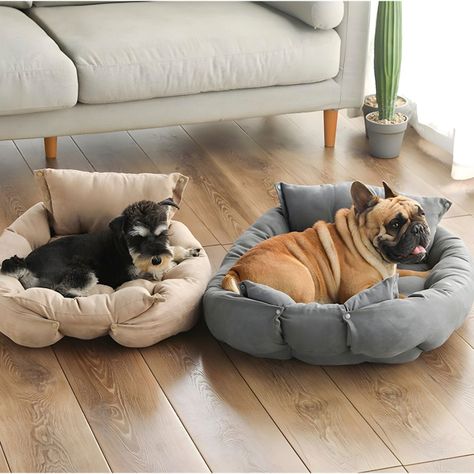 Cama para mascotas perro y gatos 68x50x40 Gris-5