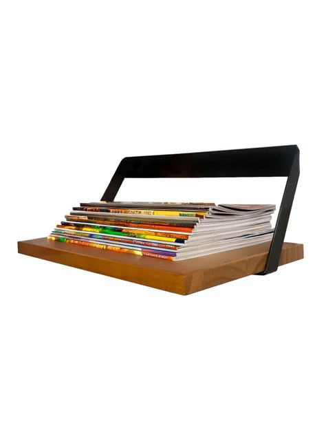 Soporte Y Repisa De Madera Con Hierro Para Pared Grande-0