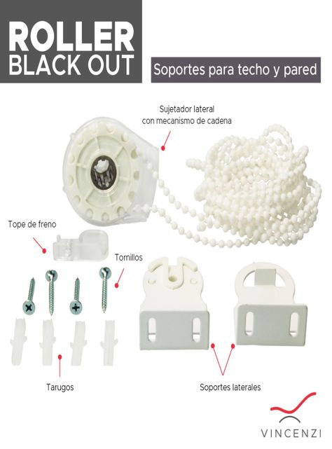 Cortina Roller Blackout Blanca 160x230cm-3