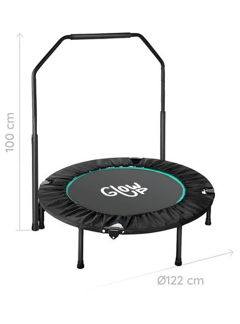 Mini Trampolín 4 Ft 1.2 mt Aeróbico Fitness Yoga y Juegos GlowUp-1