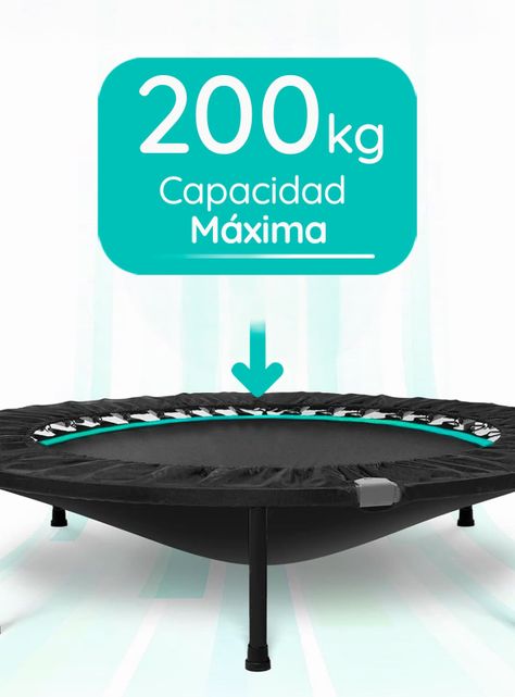 Mini Trampolín 4 Ft 1.2 mt Aeróbico Fitness Yoga y Juegos GlowUp-5