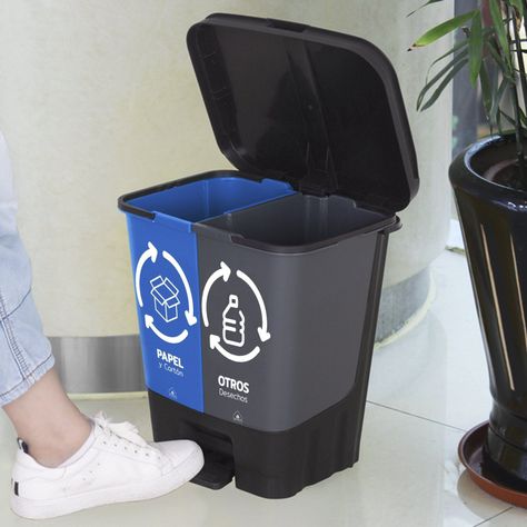 Basureros de Reciclaje 40L Papel y Otros Desechos-4