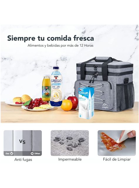 Bolso Cooler 27 Litros 30 Latas Multi Compartimientos-5