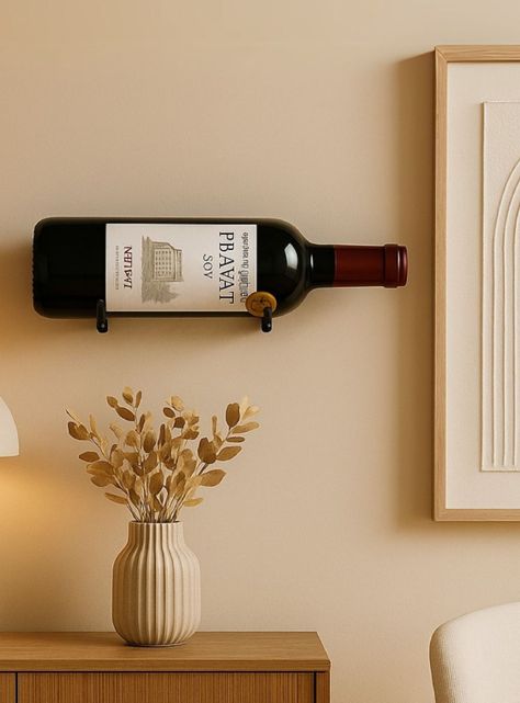 Soporte Flotante De Pared Hierro Para Vinos Rebajas-2