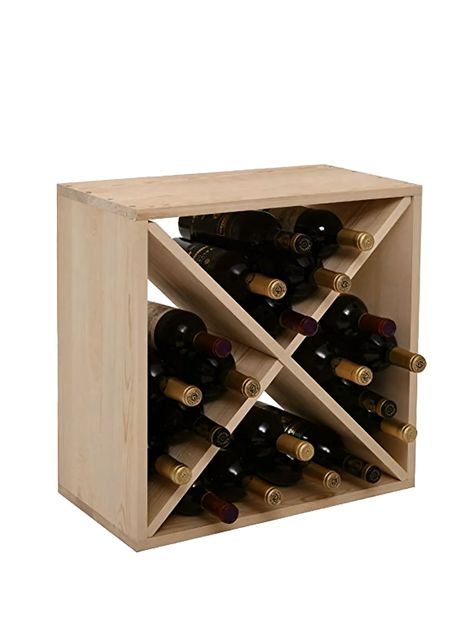 Rack Repisa Cava Madera Con Soporte Para 24 Botellas De Vino-0