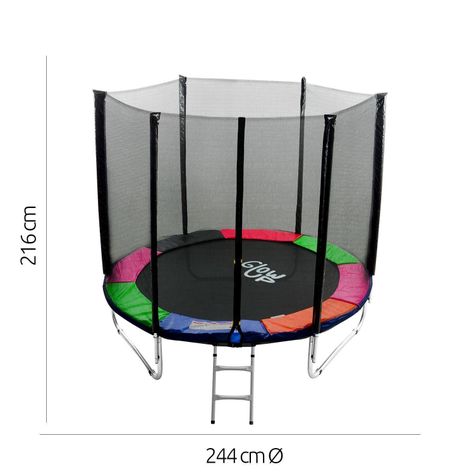 Cama ElásticaI 8ft 2,44mt Malla + Escalera-1