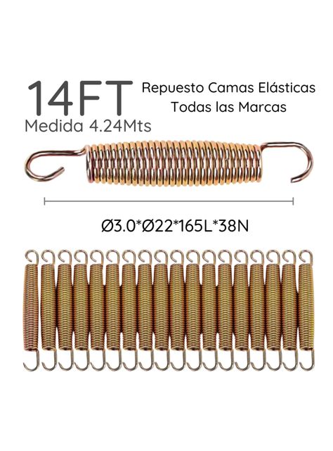 44 Resortes Para Camas Elásticas 14ft 4.26mts Glowup-1
