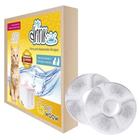 Pack 6 filtros para dispensador de agua-0