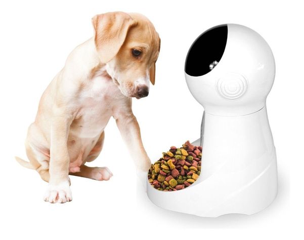 Dispensador de Alimentos Mascotas con Parlante-1