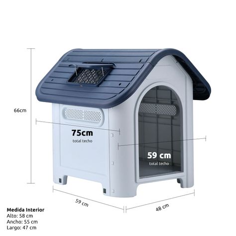 Casa de perro mascota skylight 75x59x66 M-1