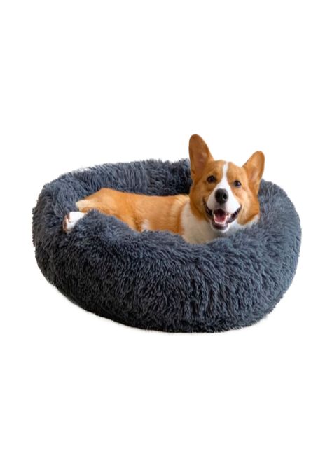 Cama para mascotas perros y gatos 76x76x17 cm gris oscuro-1