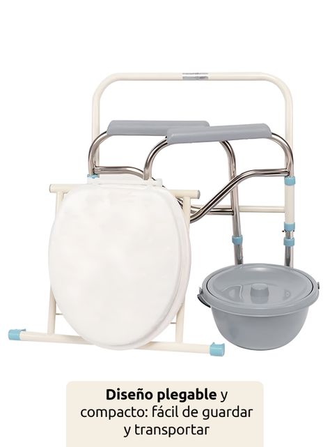 Baño Inodoro Wc Plegable Barra Silla Ducha Discapacitado-4