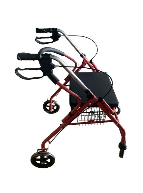 Andador Ortopédico Roller 4 Ruedas Adulto Mayor Rojo Acqui-0
