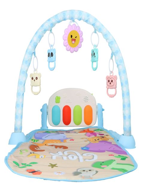 Gimnasio Con Piano Alfombra Para Bebe Celeste-0