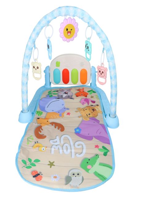 Gimnasio Con Piano Alfombra Para Bebe Celeste-6