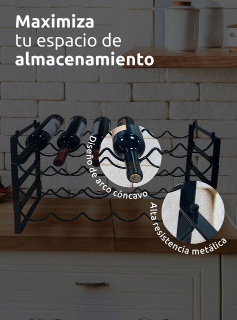 Rack Tipo Cava De Hierro Porta 24 Botellas De Vino Rebajas-4