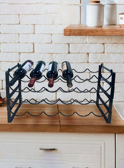 Rack Tipo Cava De Hierro Porta 24 Botellas De Vino Rebajas-5