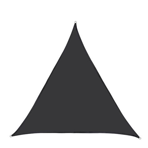 Toldo Vela Triangular Negro + Kit de Instalación-0