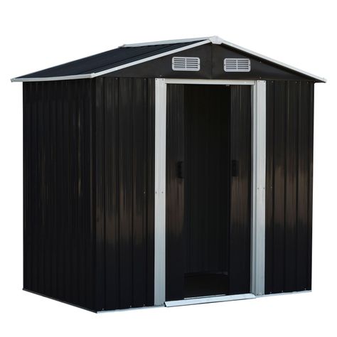 Bodega Jardín 195x195x125cm Negra-0