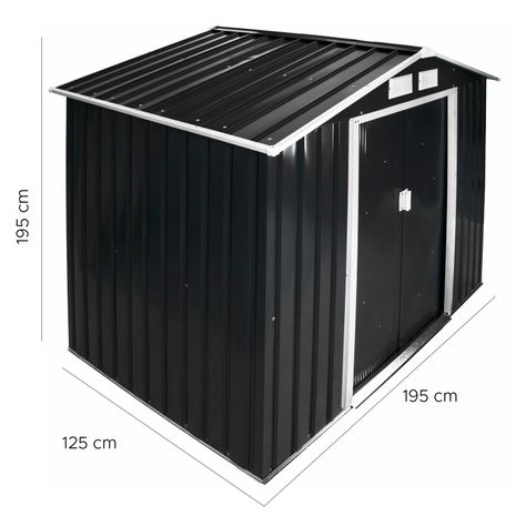 Bodega Jardín 195x195x125cm Negra-1