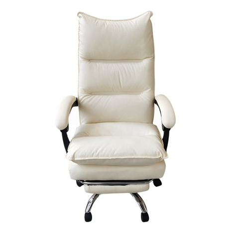 Silla ejecutiva Hisis reclinable con apoya pies beige-0