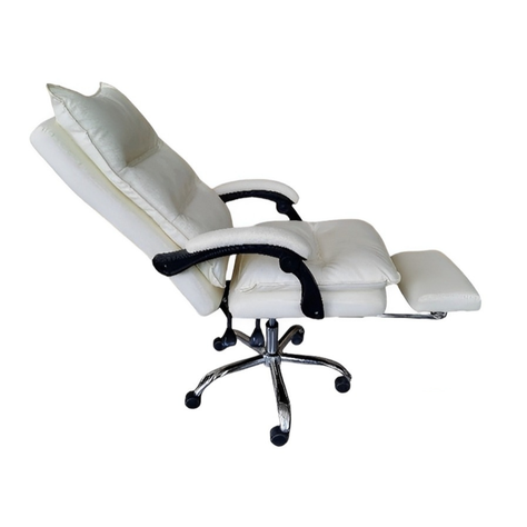 Silla ejecutiva Hisis reclinable con apoya pies beige-1