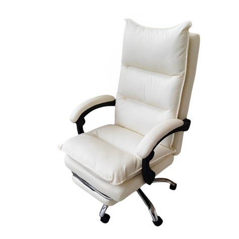 Silla ejecutiva Hisis reclinable con apoya pies beige-2