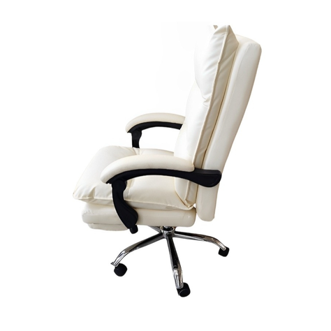 Silla ejecutiva Hisis reclinable con apoya pies beige-3