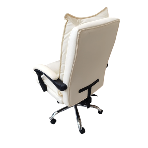 Silla ejecutiva Hisis reclinable con apoya pies beige-4