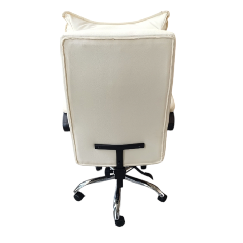 Silla ejecutiva Hisis reclinable con apoya pies beige-5