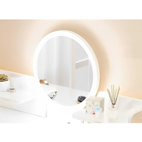 Mueble tocador Golden blanco con luz led 2 cajones-6