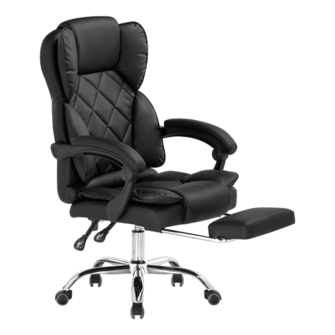 Silla ejecutiva Novo reclinable con apoya pies color negro-0