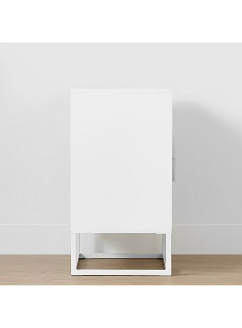 Velador Lumière 2 Cajones amplios estilo moderno blanco-7