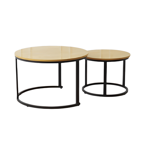Mesa de Centro duo Elegance estilo marmol White and golden-0