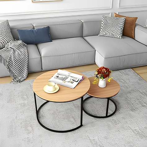 Mesa de Centro duo Elegance estilo marmol White and golden-5