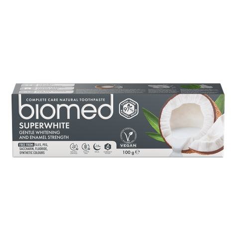 pasta dental natural BIOMED Superwhite 100g, para toda la familia-0