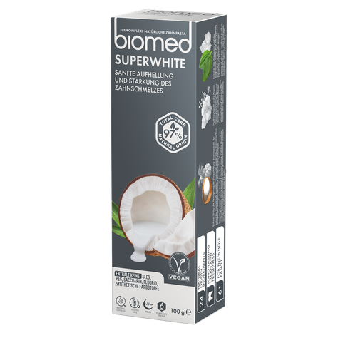 pasta dental natural BIOMED Superwhite 100g, para toda la familia-2