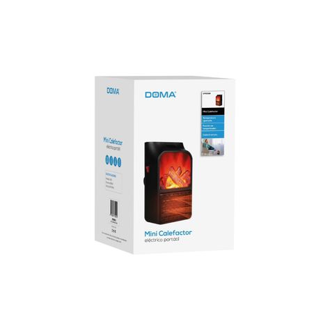 Mini Calefactor Portatil Pantalla Efecto Fuego -2