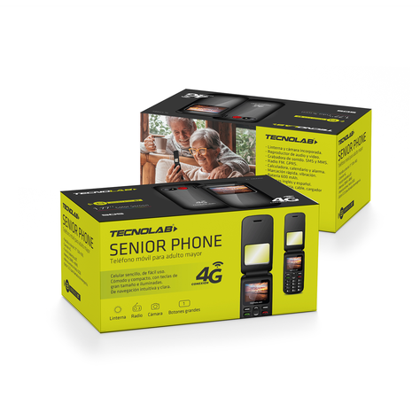 TELÉFONO CELULAR 4G SENIOR ADULTO MAYOR TIPO ALMEJA Negro-3